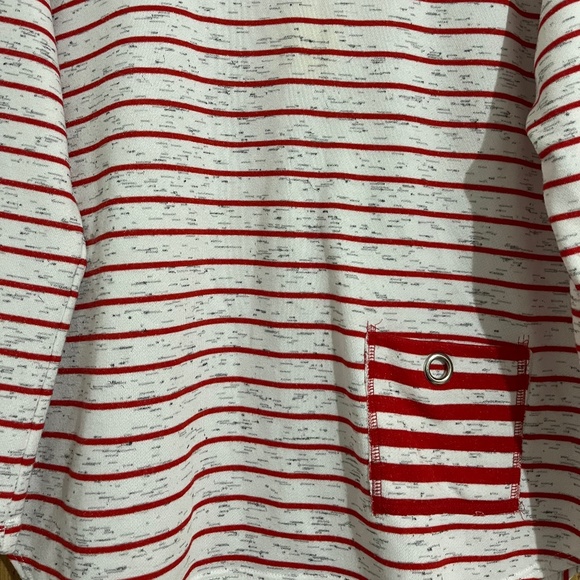 ELLIOT LAUREN Women’s Red White & Gray Nautical Long Sleeve Sweatshirt Sz-L - Picture 2 of 7